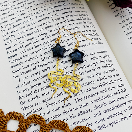 starry snakes - earrings