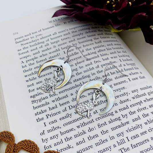 moon rabbit - earrings