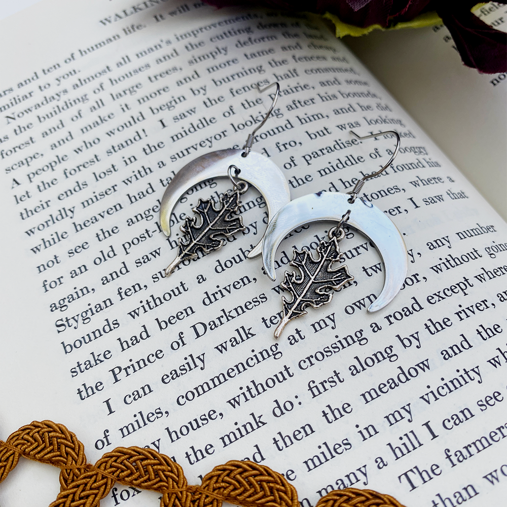 oak bow - earrings