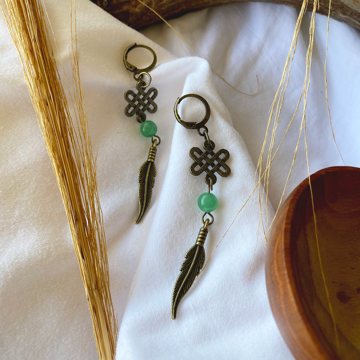 celtic aventurine - earrings