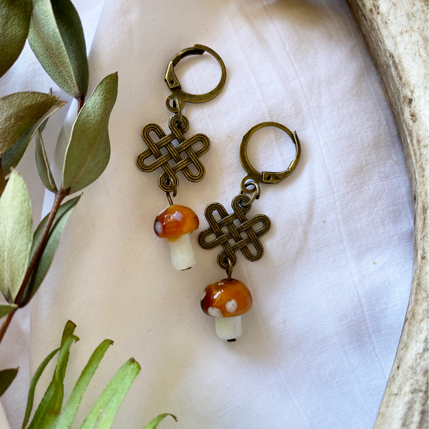celtic mushroom - earrings